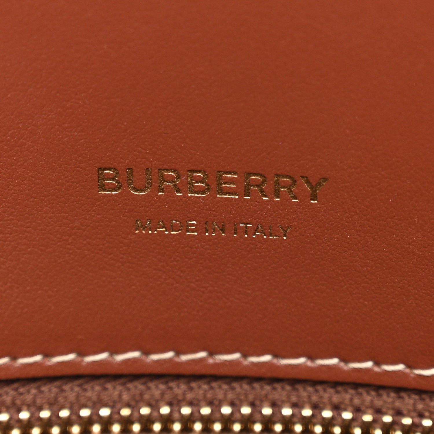 Burberry Calfskin Vintage Check Two Handle Title Bag Archive Beige 6 of 10
