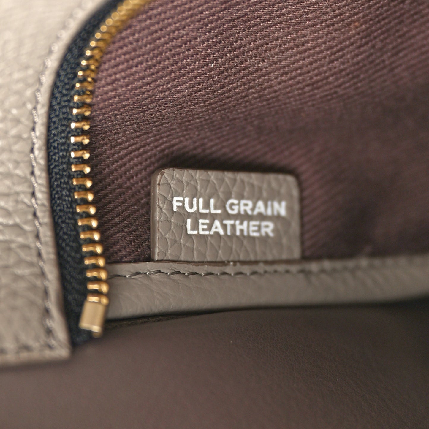 Grained Calfskin Small The Tote Bag Cement