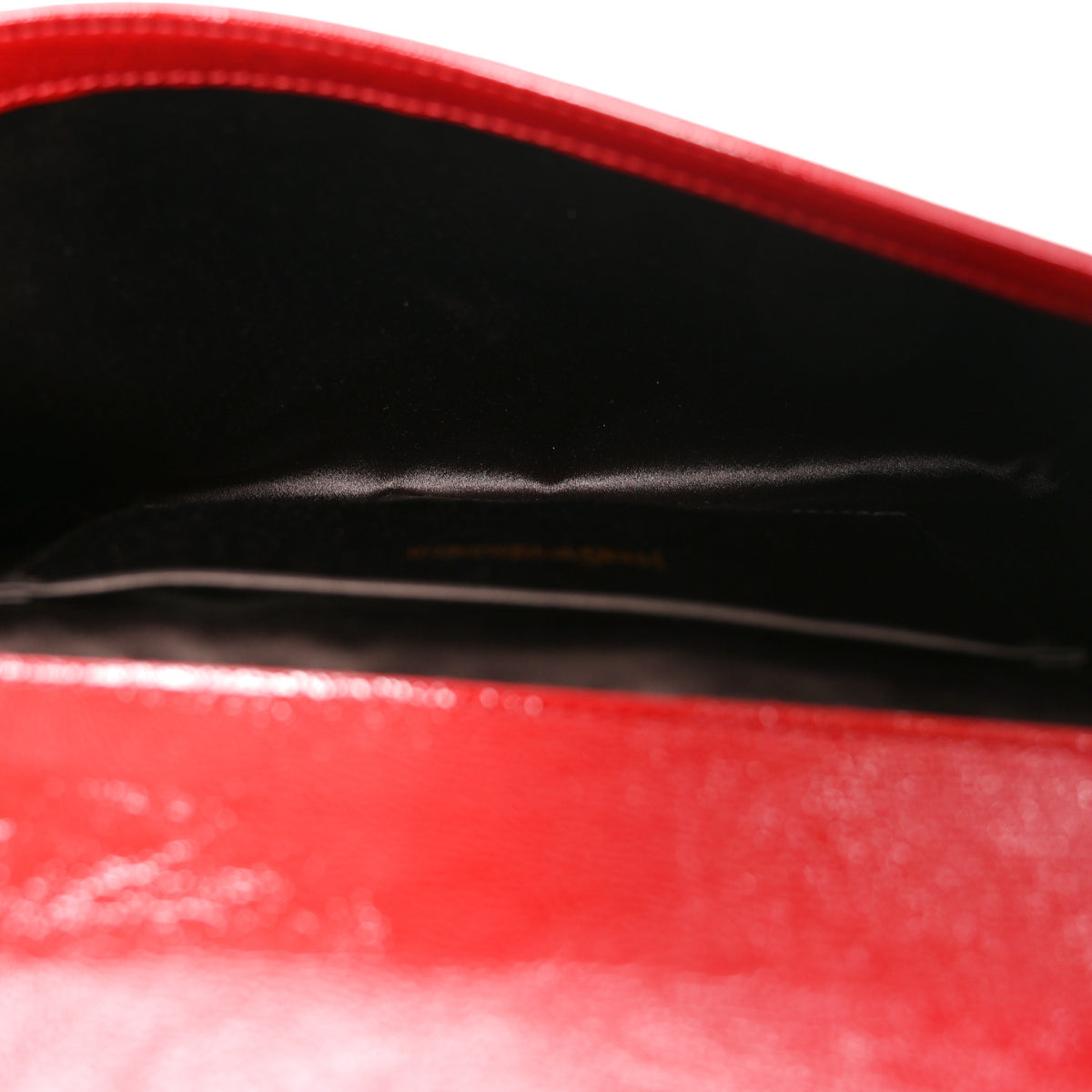 Textured Patent Monogram Large Belle De Jour Clutch Red