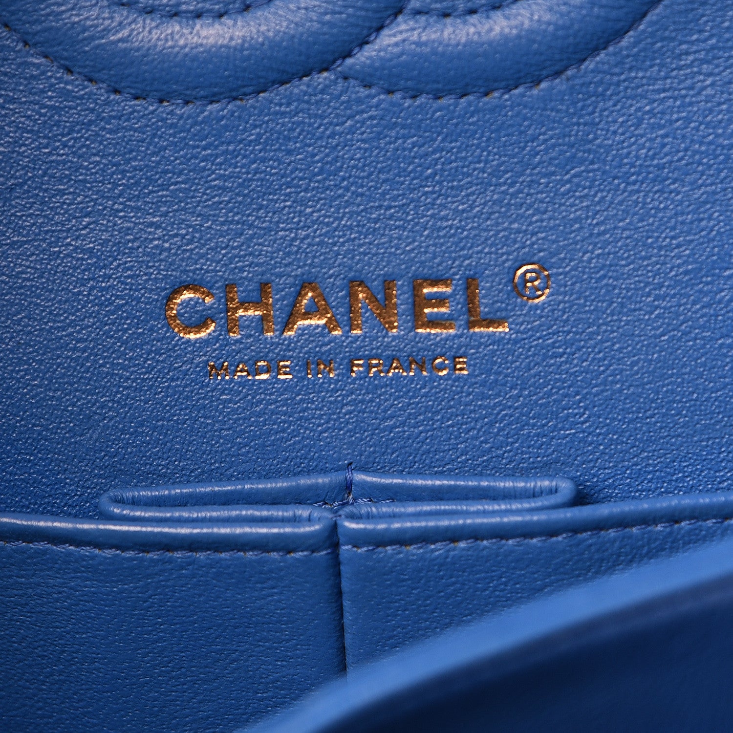 Chanel Lambskin Quilted Medium Double Flap Blue 7 of 18