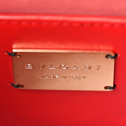 Bulgari Calfskin Embellished Serpenti Forever Crossbody Red 6 of 8