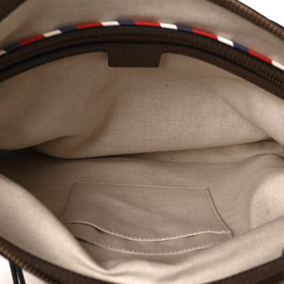 Gucci Soft GG Supreme Monogram Courrier Web Medium Flat Messenger Bag Beige New Acero Multicolor 5 of 9
