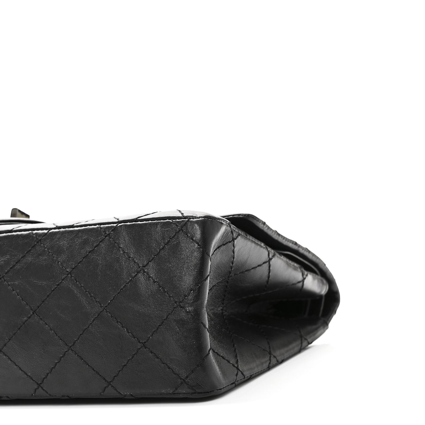 Aged Calfskin Quilted 2.55 Reissue 226 Flap So Black