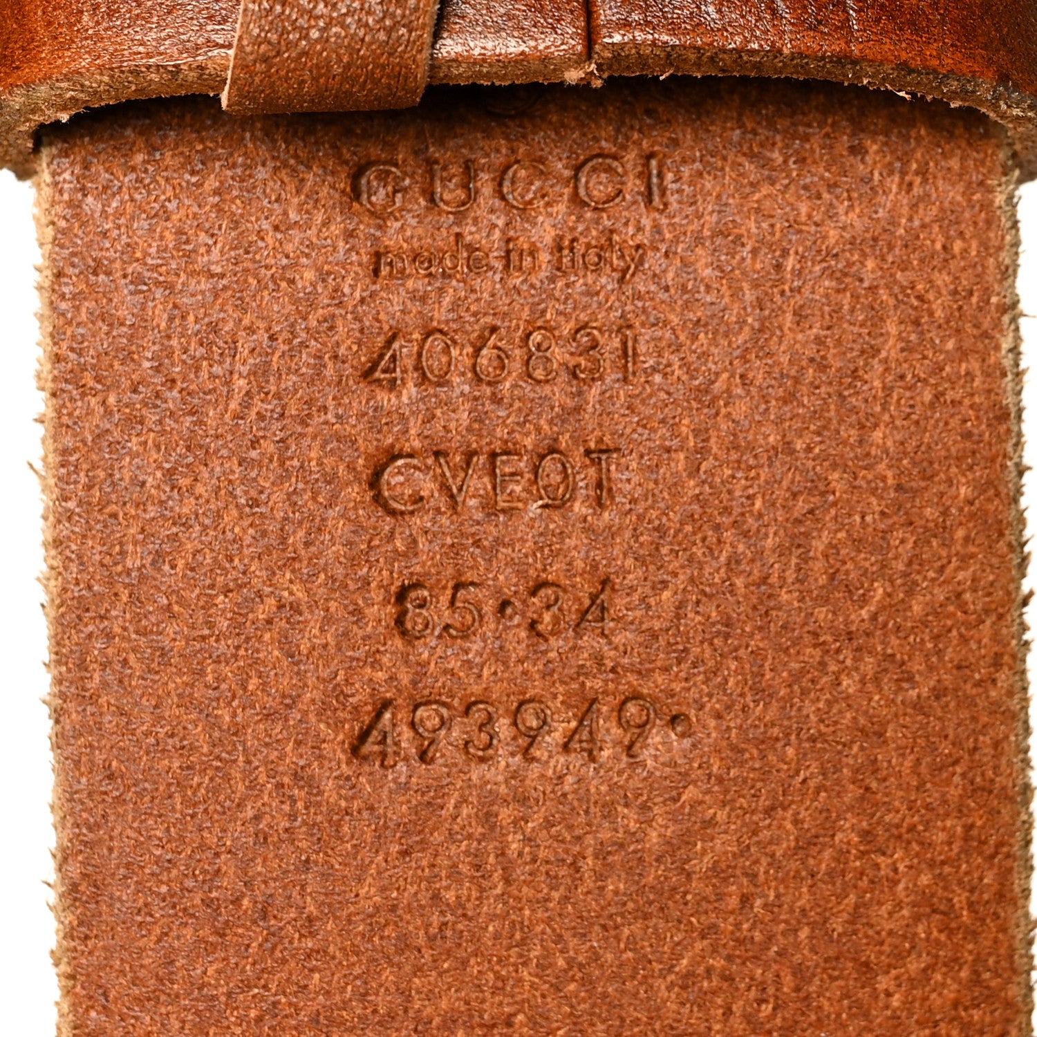 Gucci Faded Calfskin Double G 40mm Belt 85 34 Cuir 3 of 8