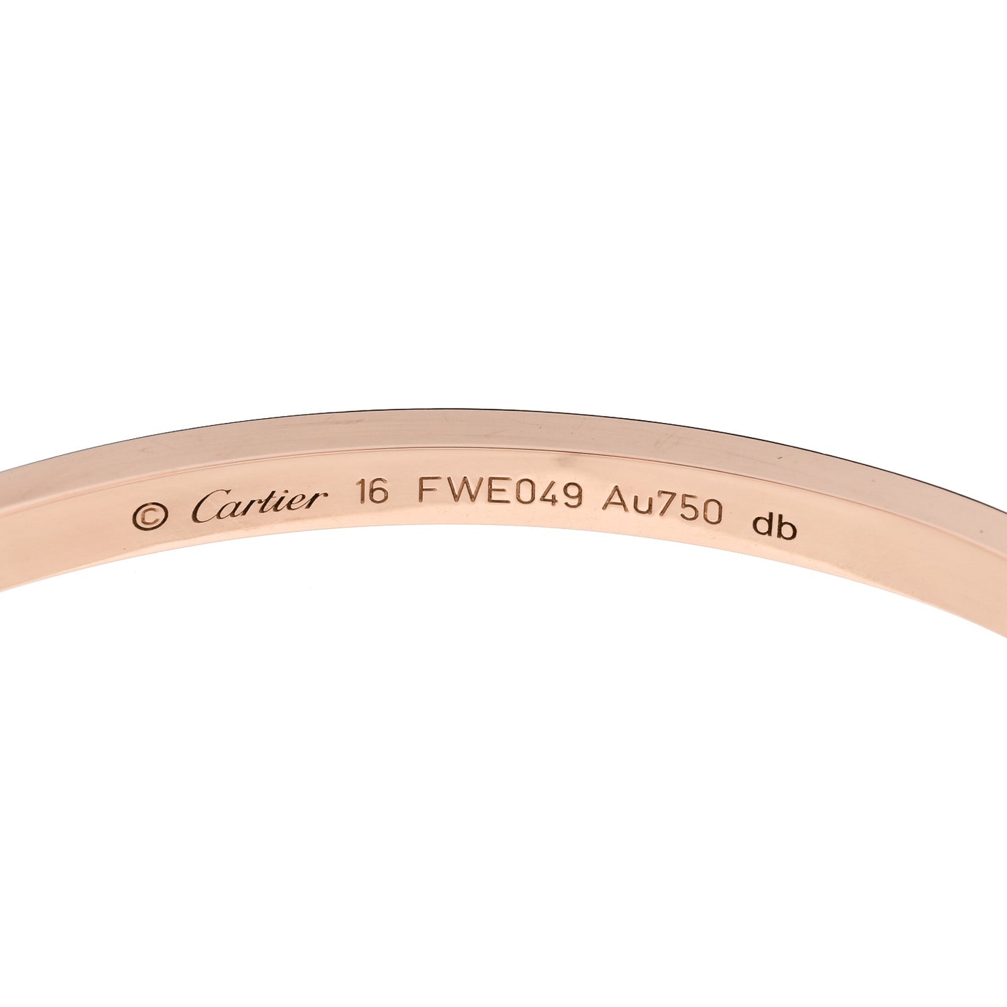 18K Pink Gold Small LOVE Bracelet 16