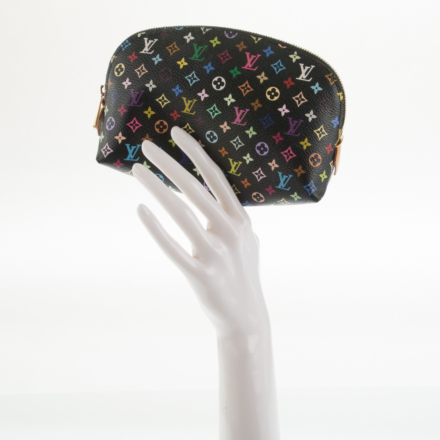 Louis Vuitton Monogram Multicolor Cosmetic Pouch Black Grenade 4 of 7