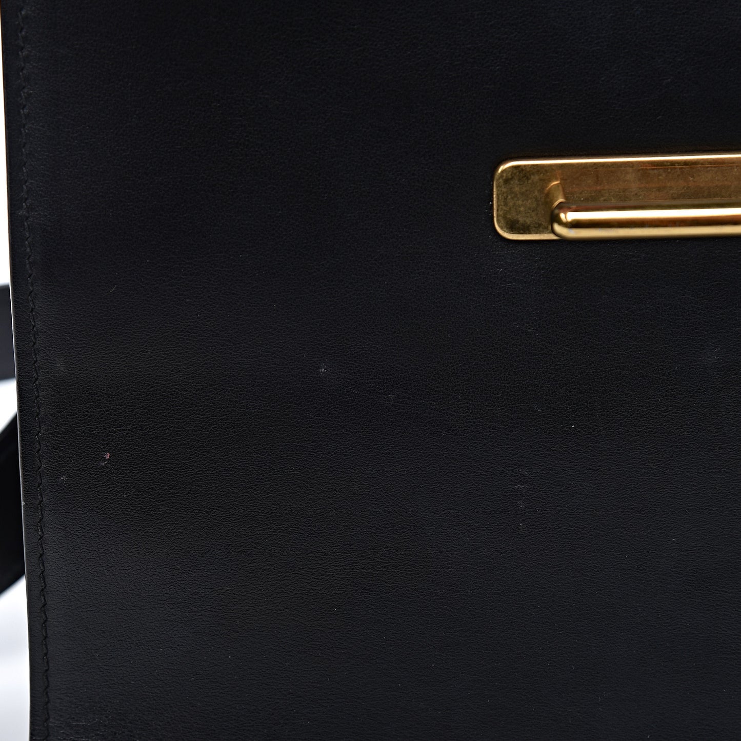 City Calfskin Saffiano Cahier Top Handle Bag Black