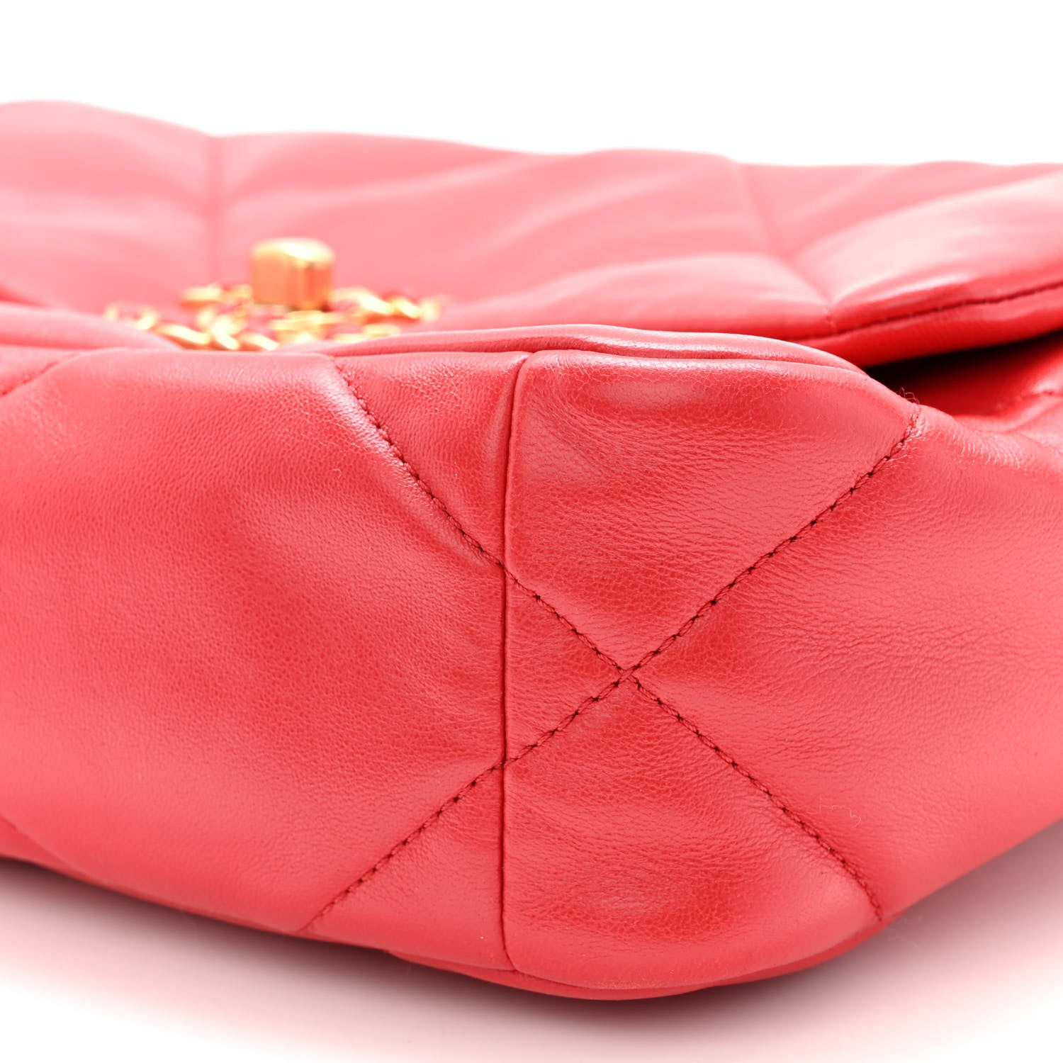 Chanel Lambskin Quilted Medium Chanel 19 Flap Red 9 of 10