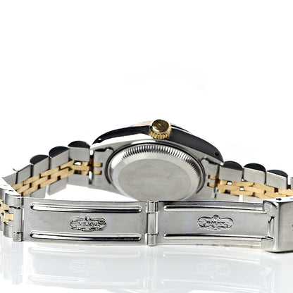 Rolex Stainless Steel 18K Yellow Gold 26mm Oyster Perpetual Datejust Watch Black Jubilee 69173 6 of 7