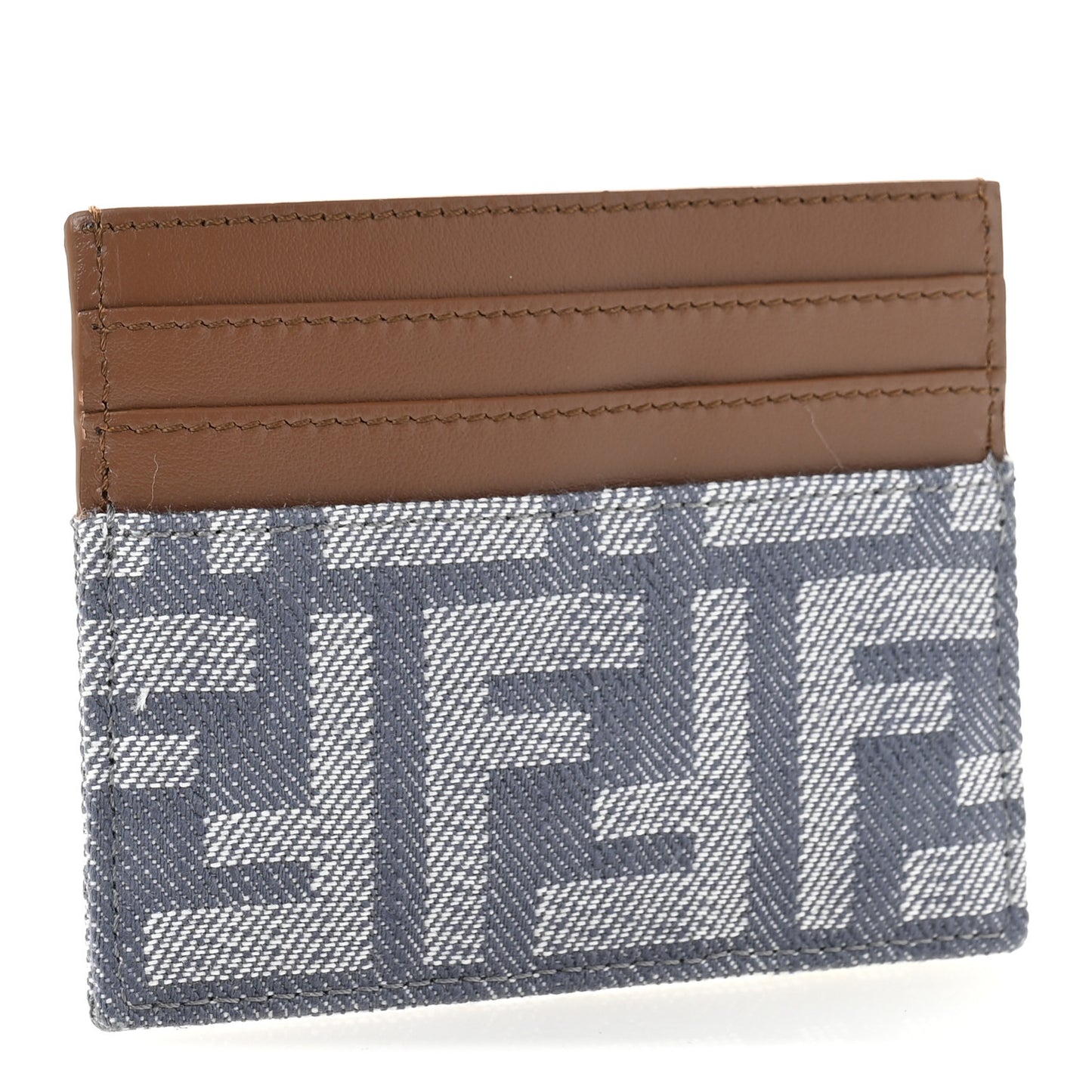 Denim Vitello Grace FF Card Holder Blue