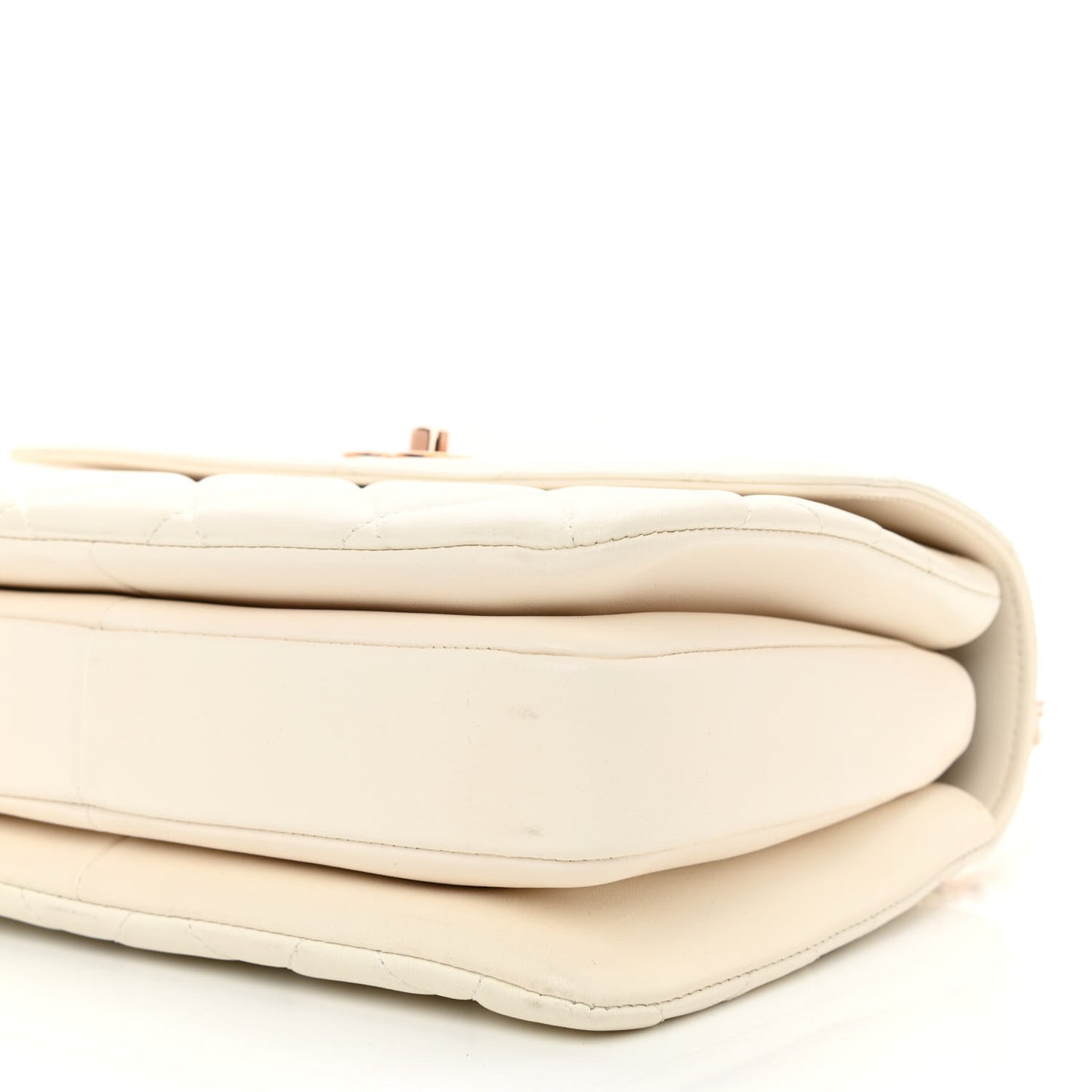 Lambskin Quilted Small Trendy CC Dual Handle Flap Bag White