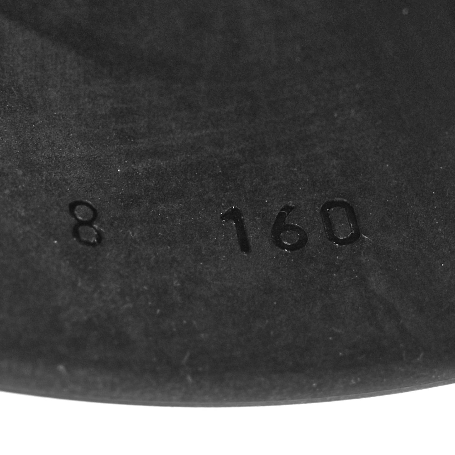 Rubber Logo Stamped Mens Slide Sandals 8 Black