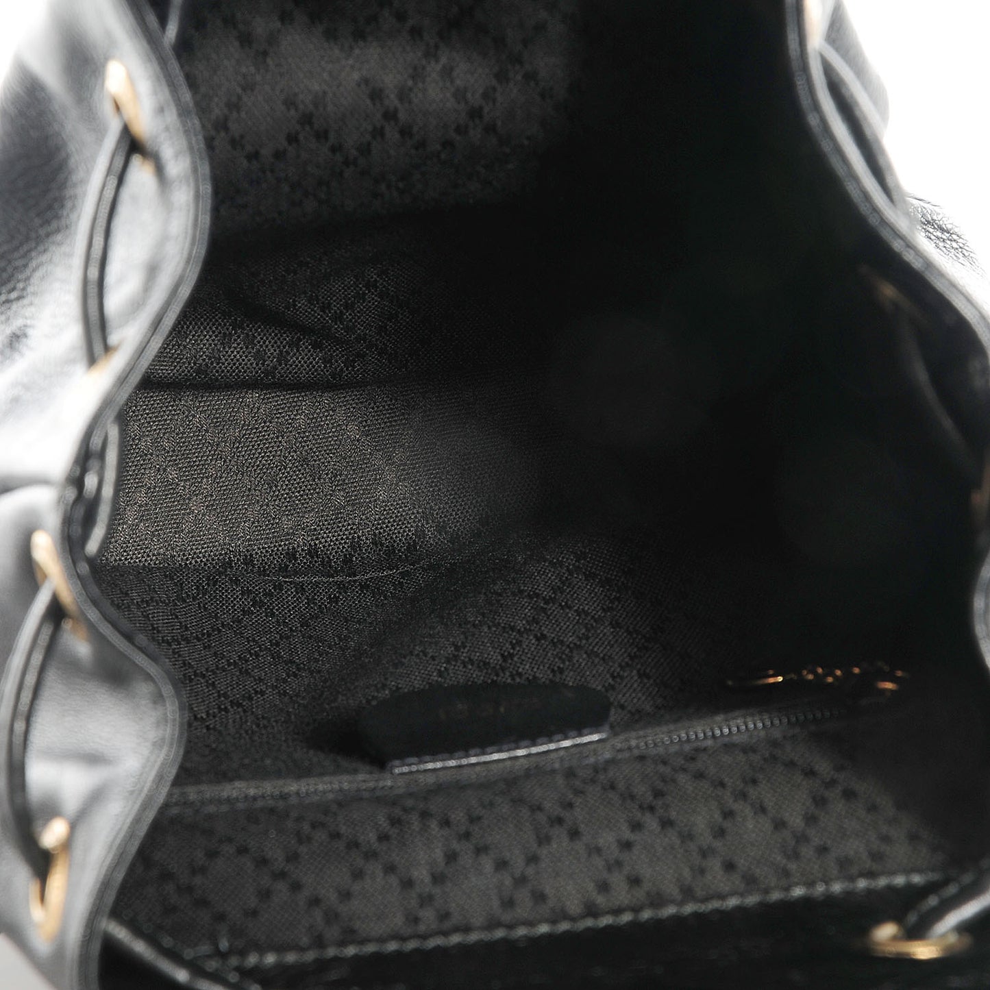 Leather Bamboo Backpack Black