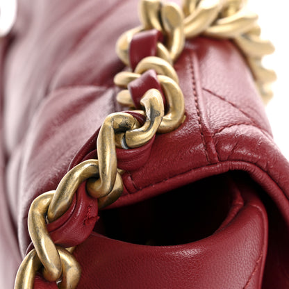 Chanel Goatskin Quilted Medium Chanel 19 Flap Red 12 of 15