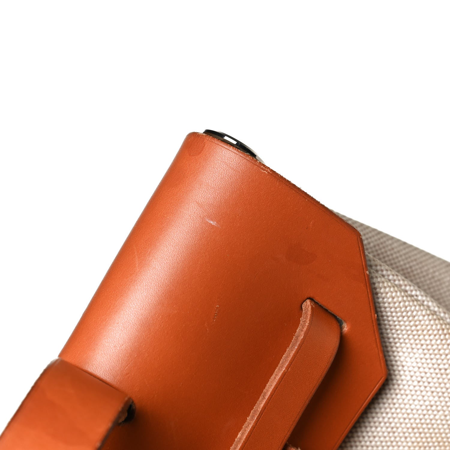 Hermes Toile Vache Calfskin Herbag 30 PM Backpack Natural 16 of 17