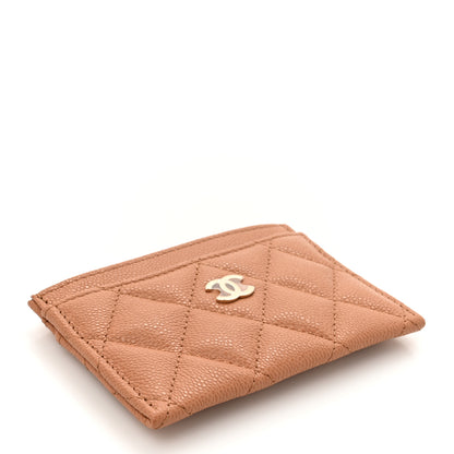 Chanel Caviar Quilted Card Holder Brown 4 of 9