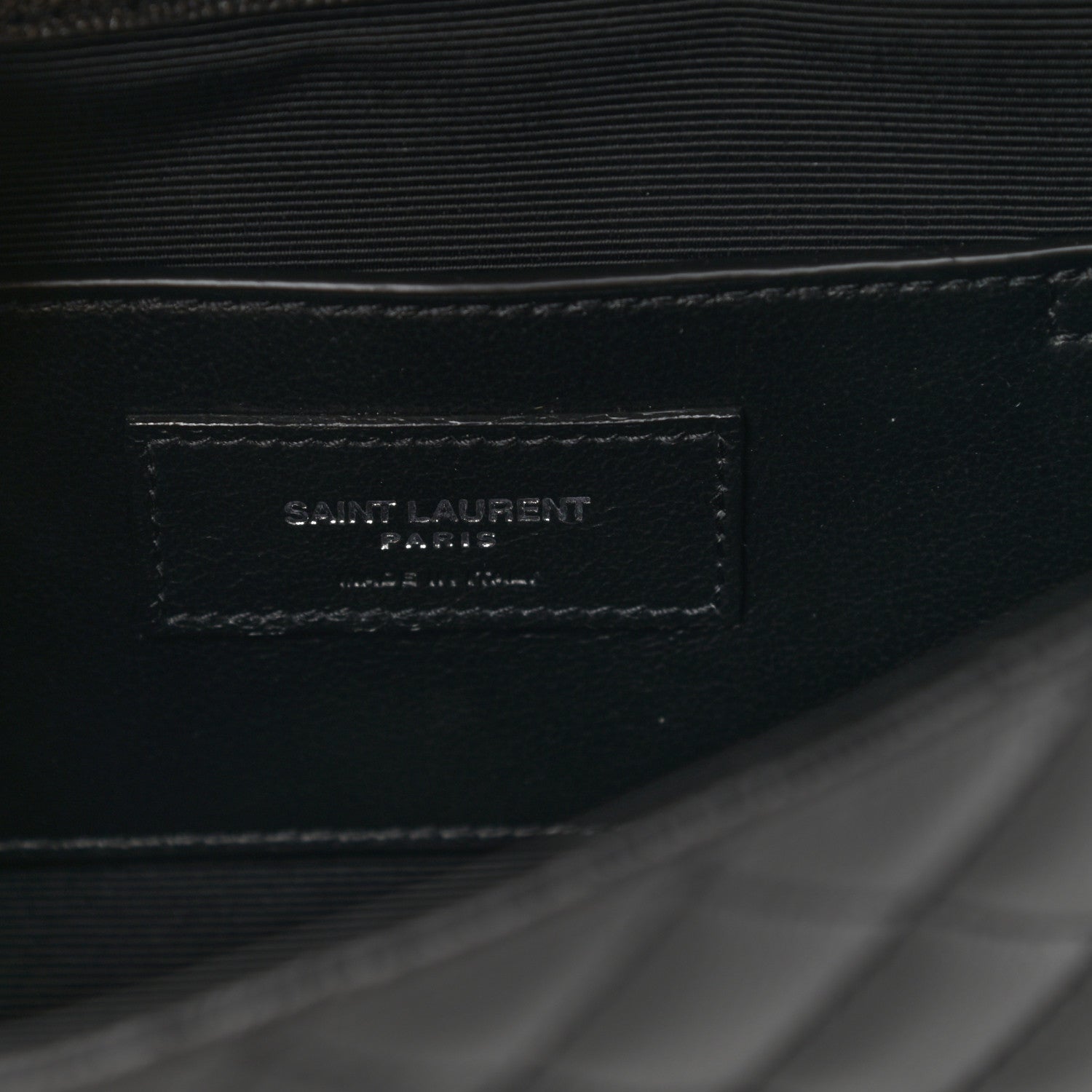 Saint Laurent Grain De Poudre Textured Mixed Matelasse Triquilt Small Monogram Satchel Black 6 of 12