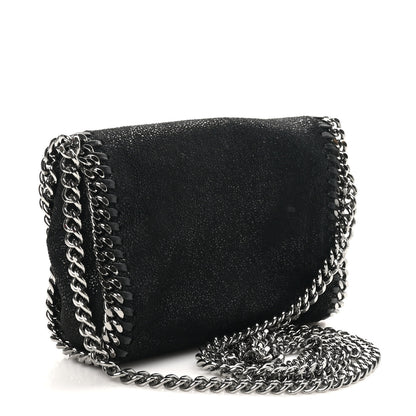 Stella McCartney Shaggy Deer Tiny Fold Over Falabella Tote Black 3 of 9