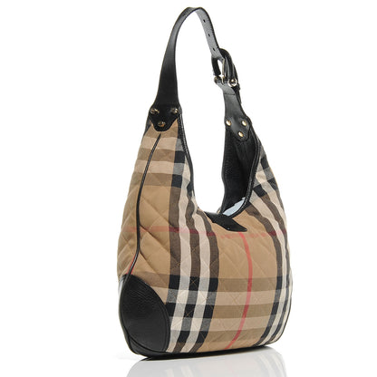 Burberry House Check Quilted Brook Hobo 3 of 7