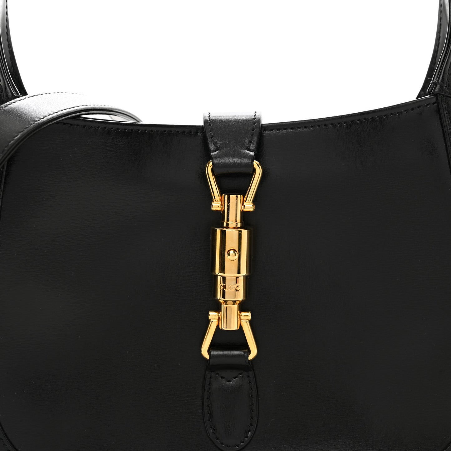 Boarded Dyana Lux Calfskin Small Jackie 1961 Hobo Black
