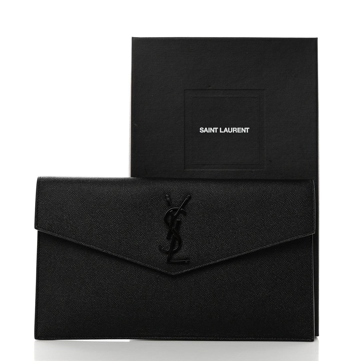 Saint Laurent Grain De Poudre Uptown Pouch Black 8 of 8