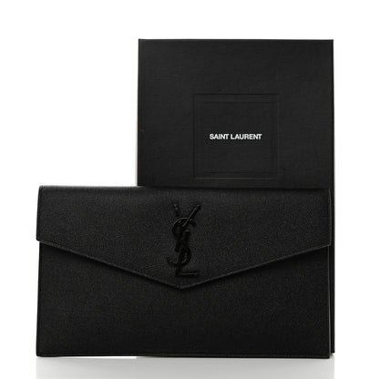 Saint Laurent Grain De Poudre Uptown Pouch Black 8 of 8