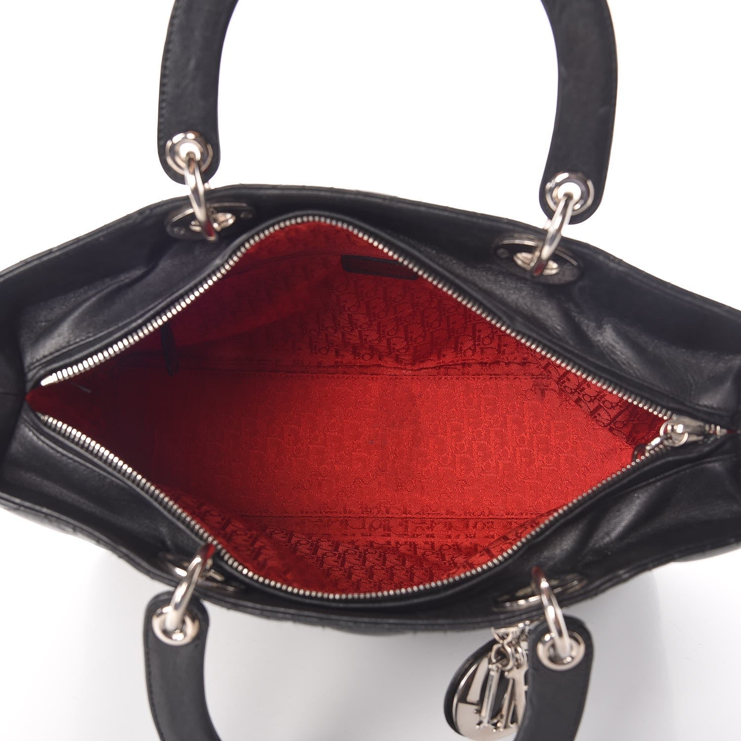 Christian Dior Lambskin Cannage Large Lady Dior Black 5 of 13