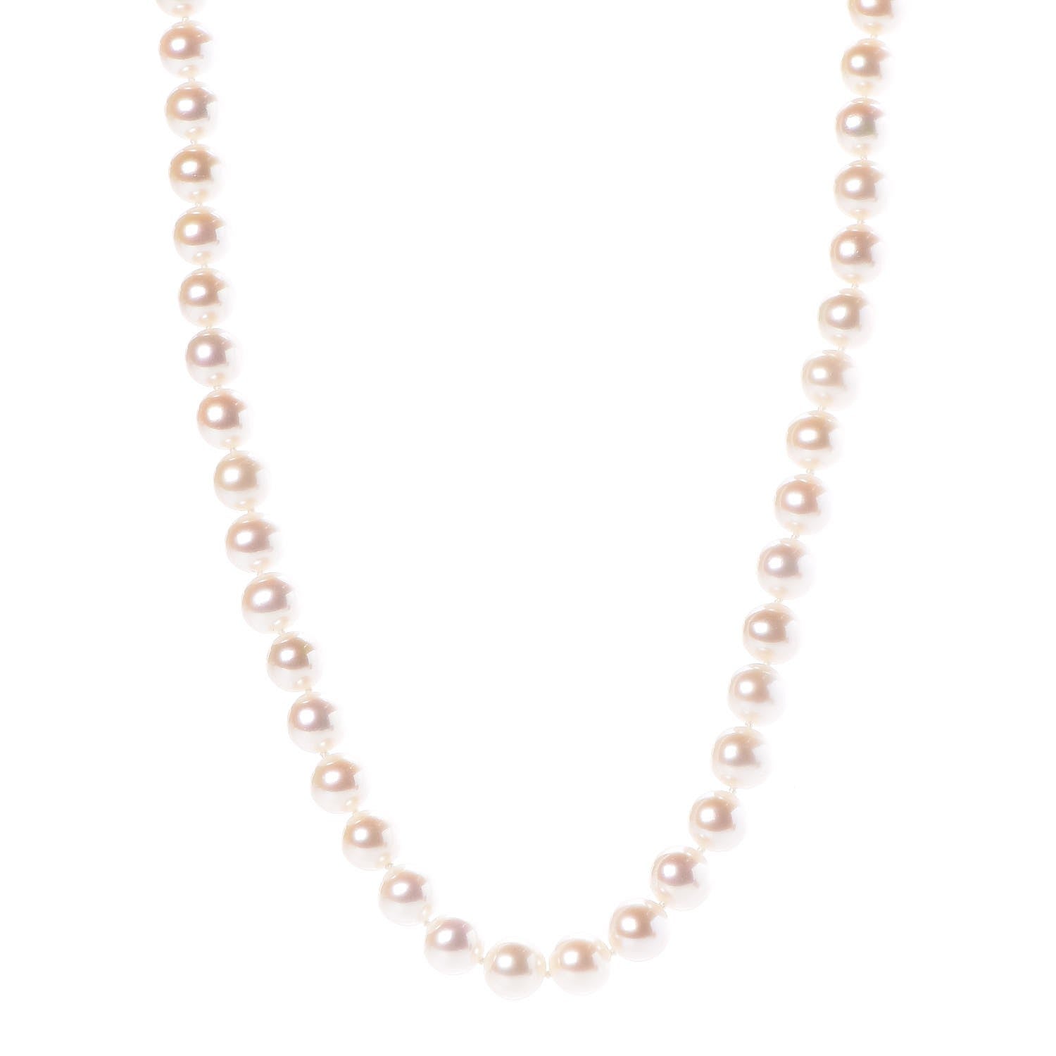 Tiffany Sterling Silver Freshwater Cultured Pearl 9-10mm Ziegfeld Necklace 1 of 5