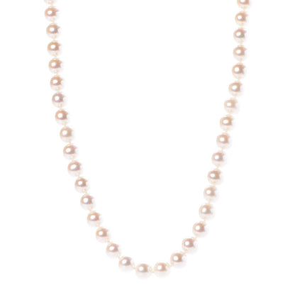 Tiffany Sterling Silver Freshwater Cultured Pearl 9-10mm Ziegfeld Necklace 1 of 5