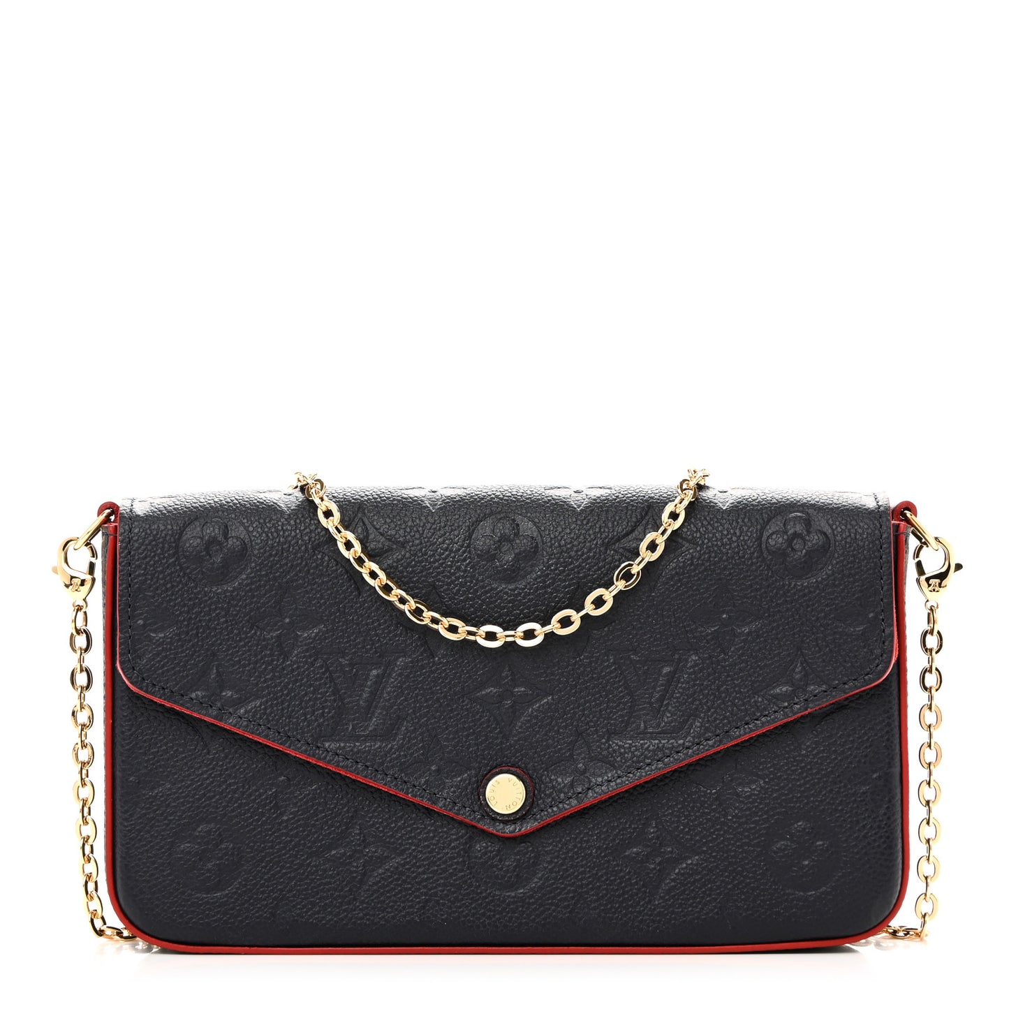Empreinte Pochette Felicie Chain Wallet Marine Rouge