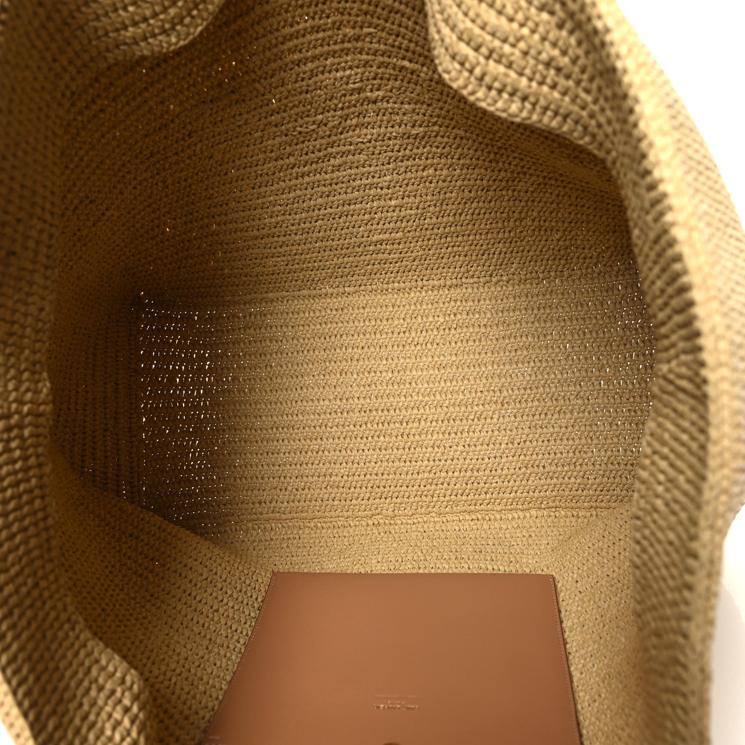 Saint Laurent Raffia Logo Tote Naturel 5 of 9