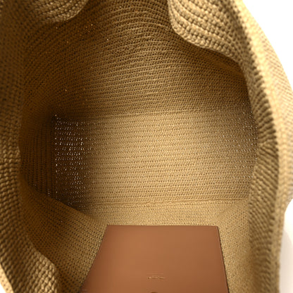 Saint Laurent Raffia Logo Tote Naturel 5 of 9