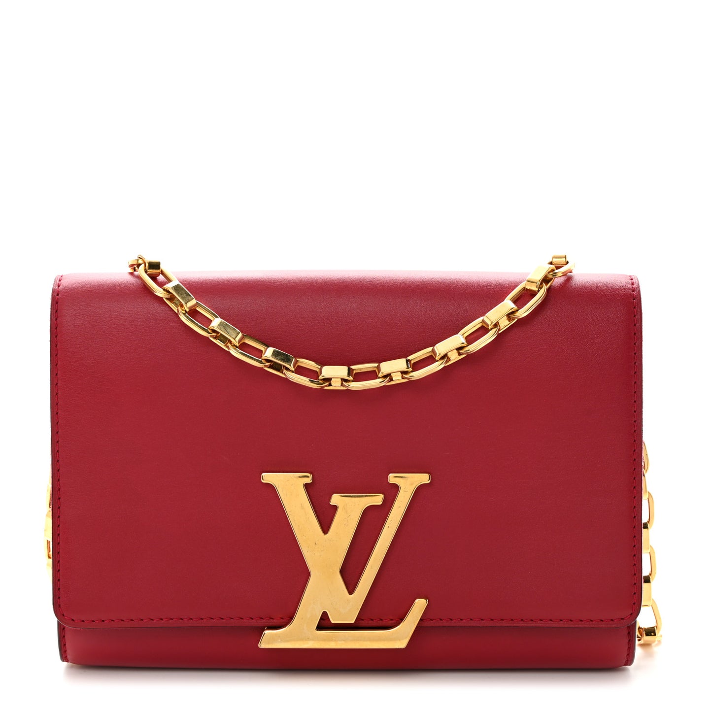 Calfskin Chain Louise MM Red