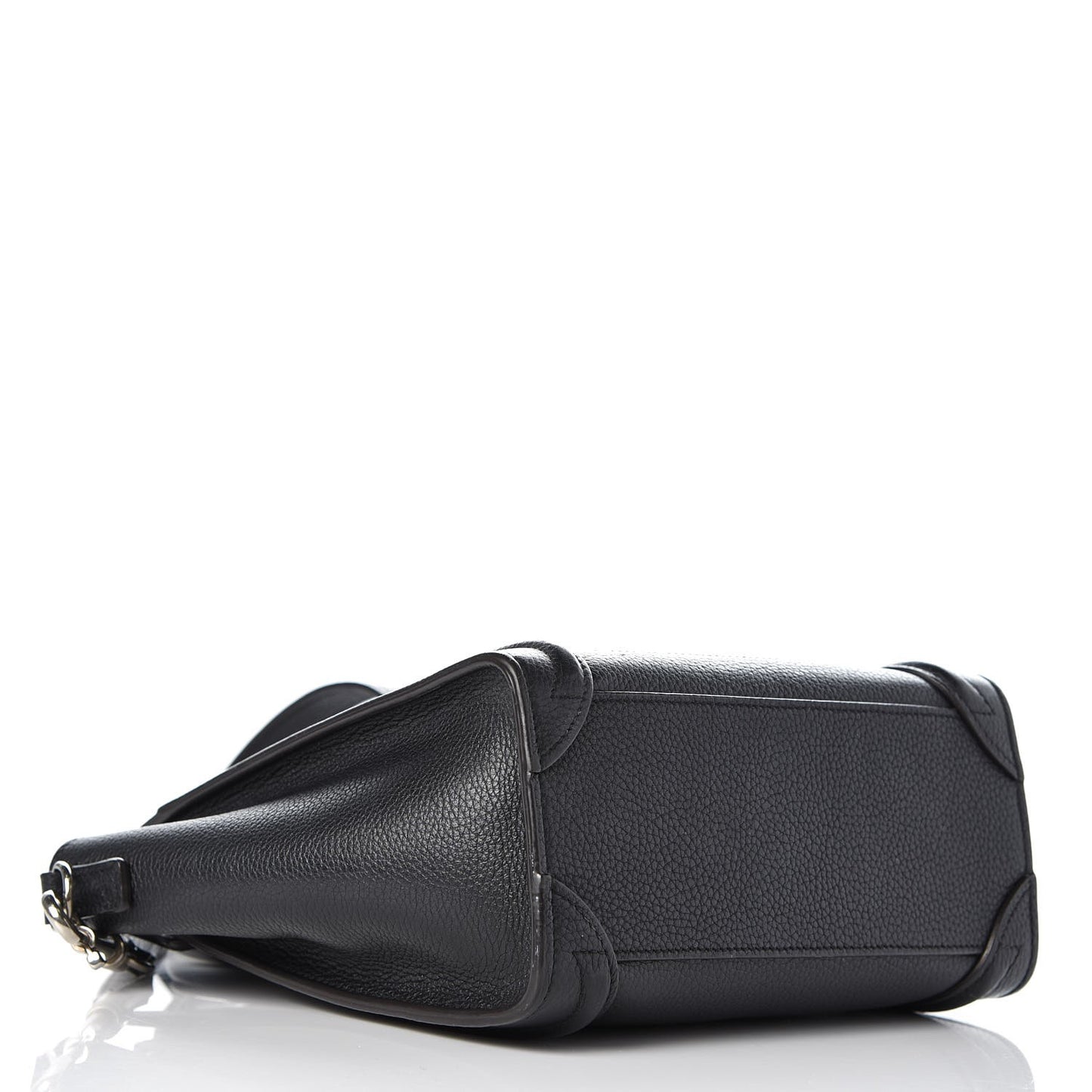 Drummed Calfskin Nano Luggage Black