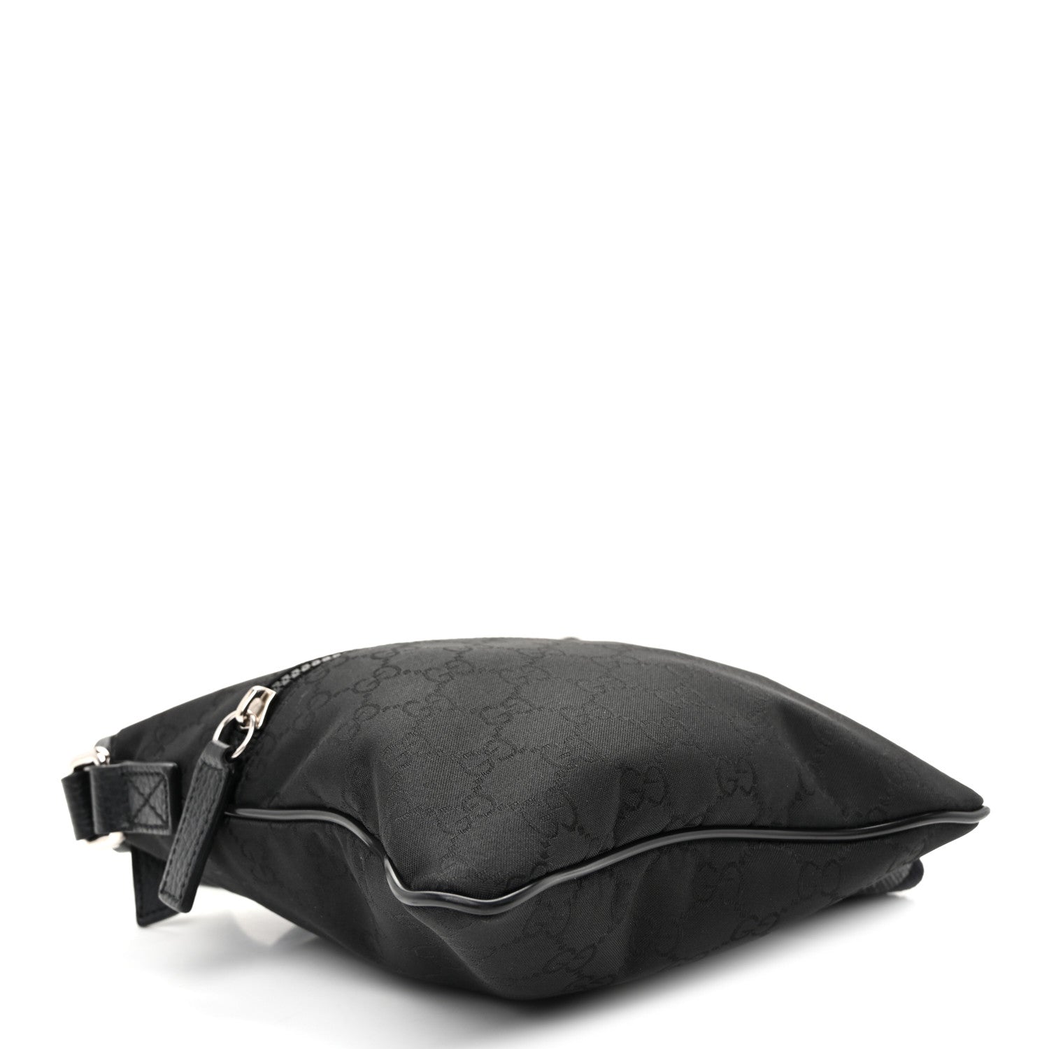 Gucci Nylon Monogram Mini Flat Messenger Bag Black 4 of 10