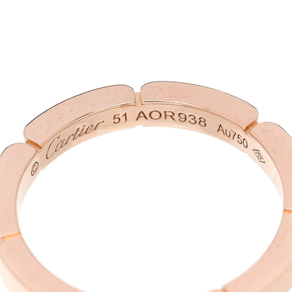 Cartier 18K Pink Gold Diamond Maillon Panthere Wedding Band Ring 51 5.75 4 of 4