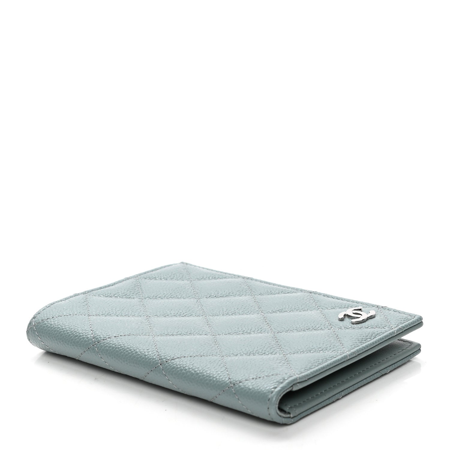 Chanel Caviar Quilted Passport Holder Blue 3 of 5
