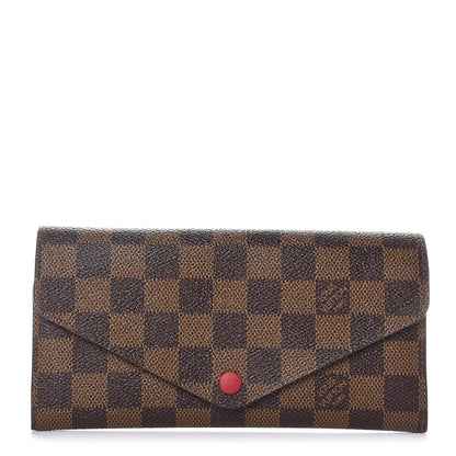 Louis Vuitton Damier Ebene Josephine Wallet Red 1 of 7