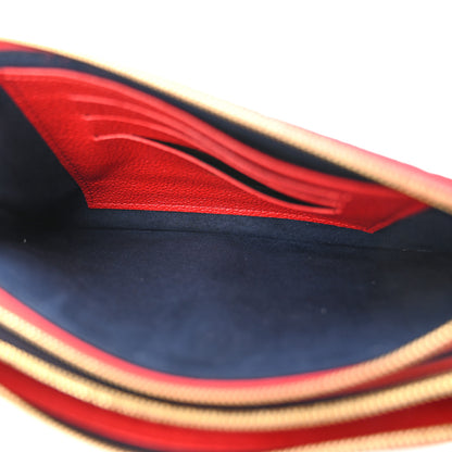 Louis Vuitton Empreinte Double Zip Pochette Marine Rouge 5 of 10