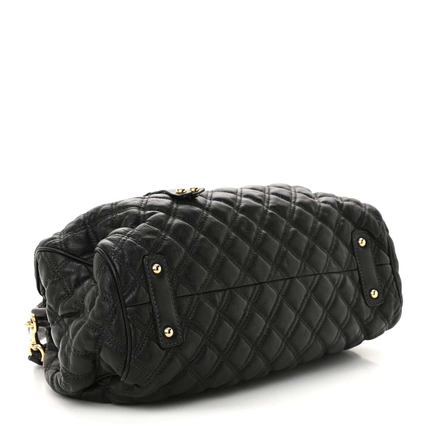 Calfskin Quilted Stam Black