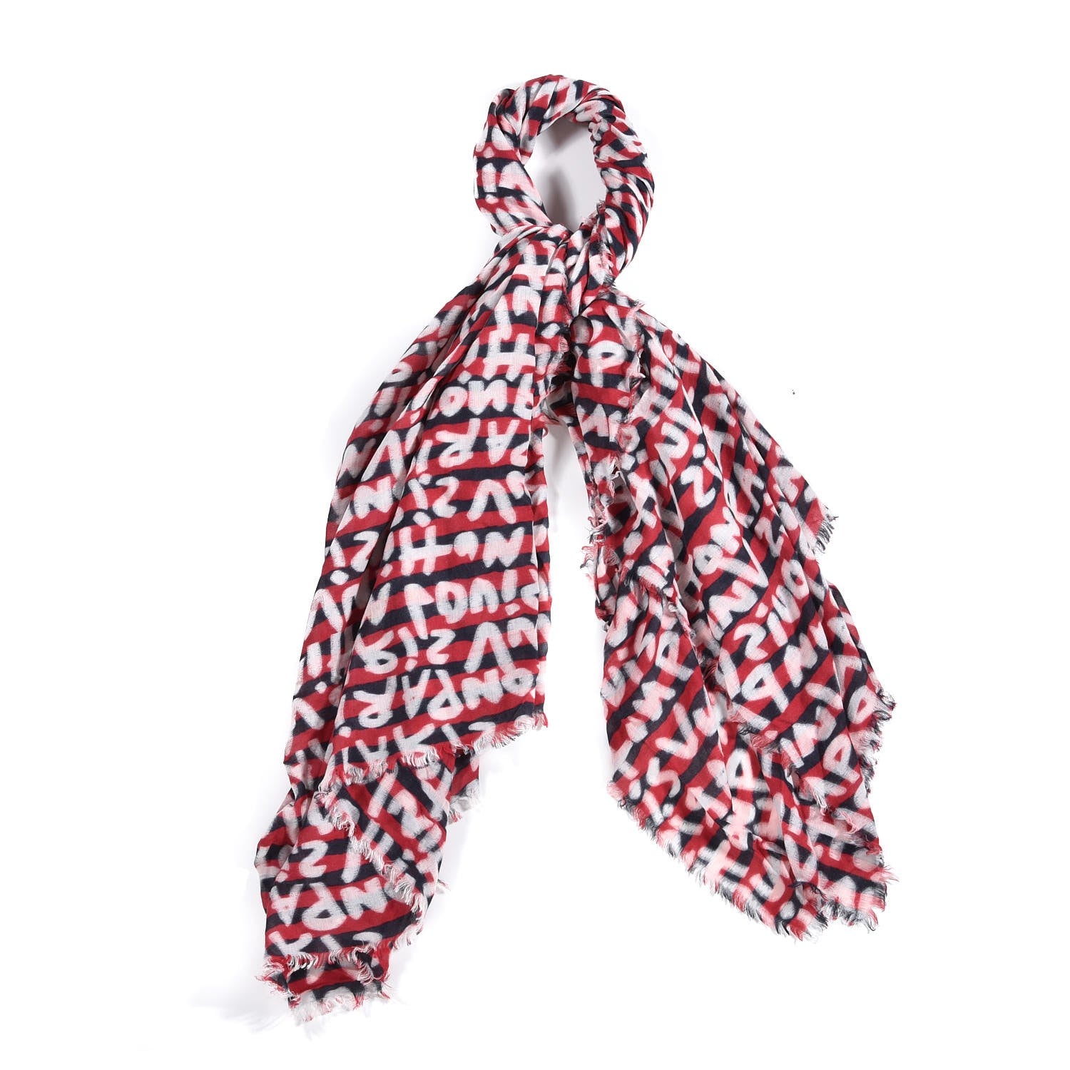 Louis Vuitton Graffiti Striped Scarf 1 of 5
