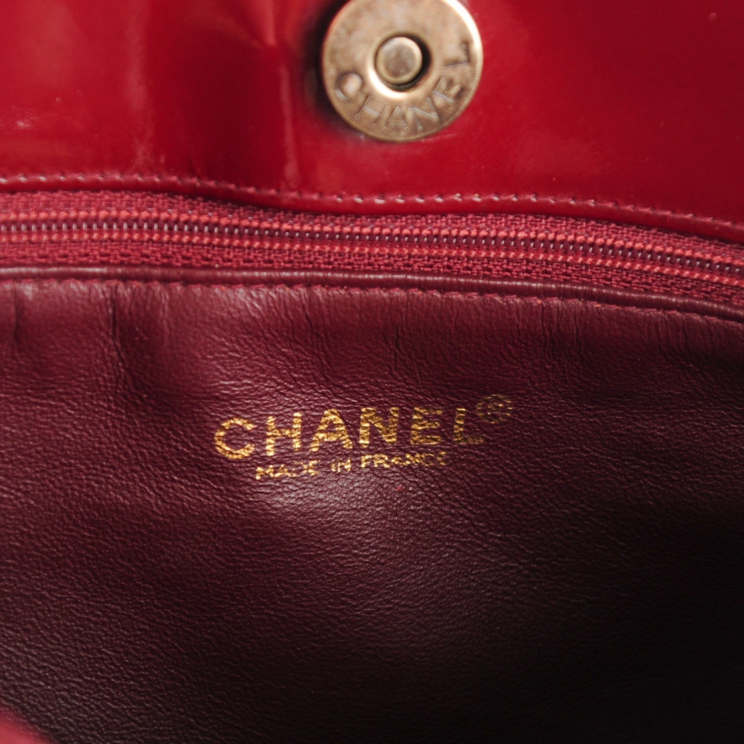 Chanel Patent Bijoux Chain Shoulder Bag Burgundy 6 of 7