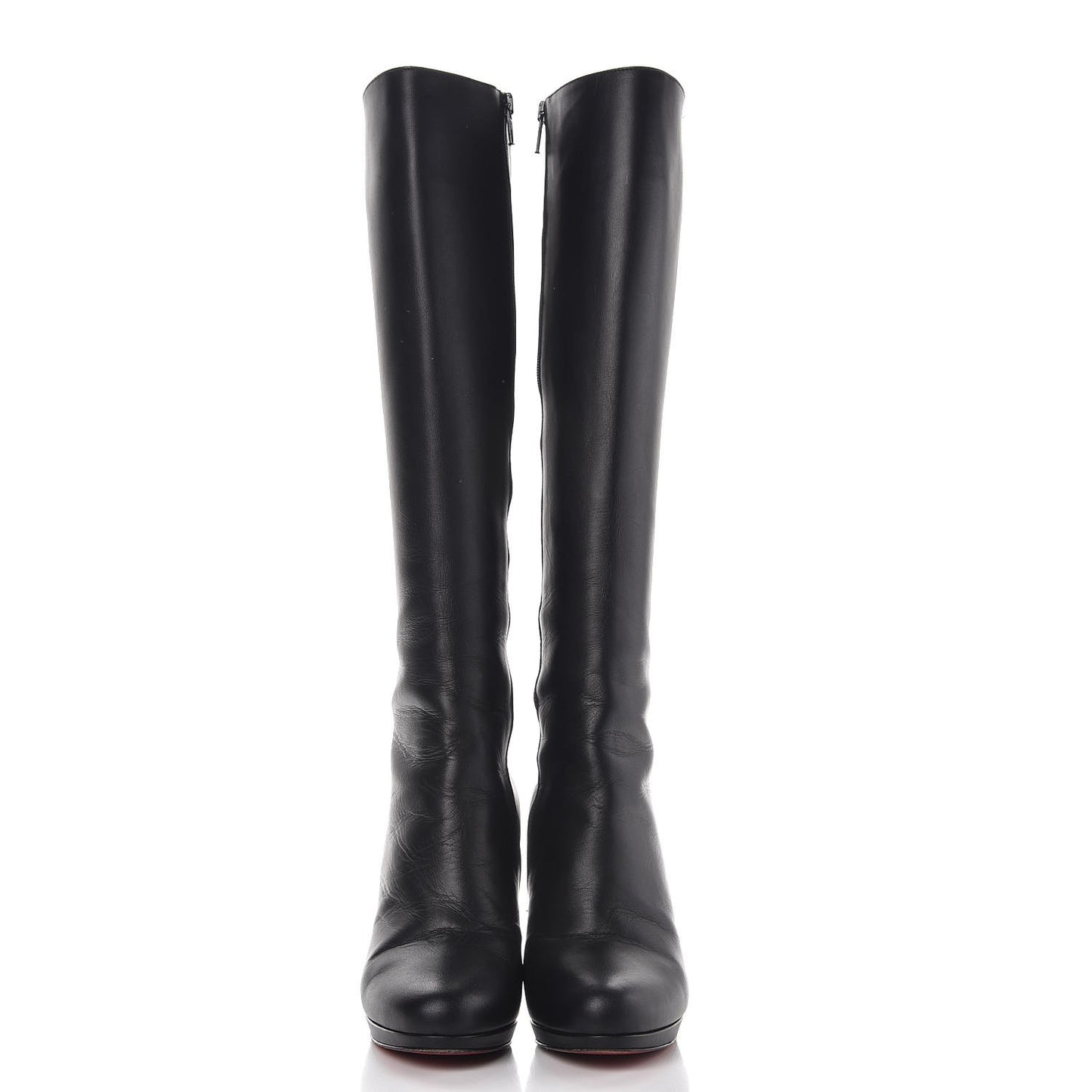 Calfskin Botalili 100 Tall Boots 37 Black