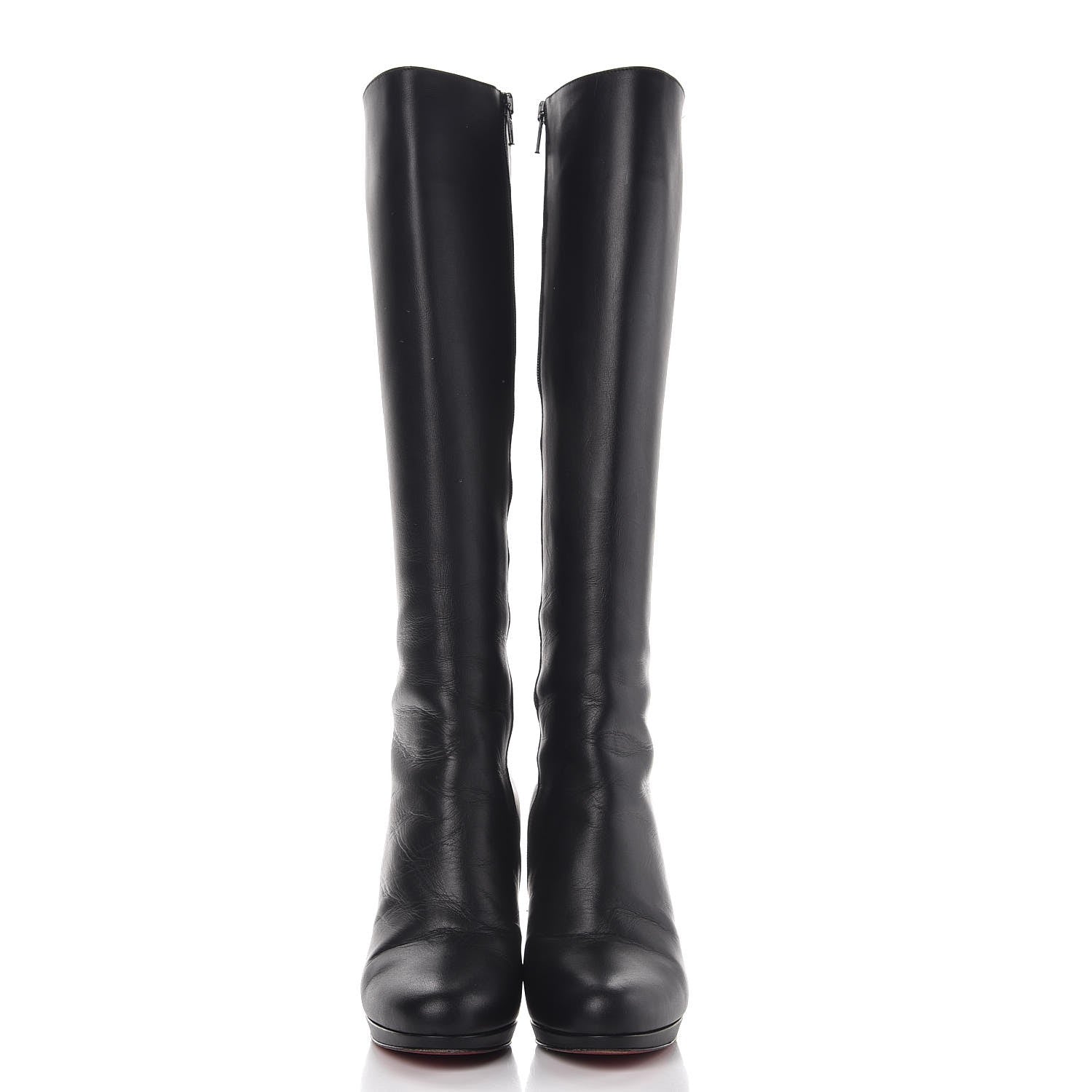 Christian Louboutin Calfskin Botalili 100 Tall Boots 37 Black 2 of 14