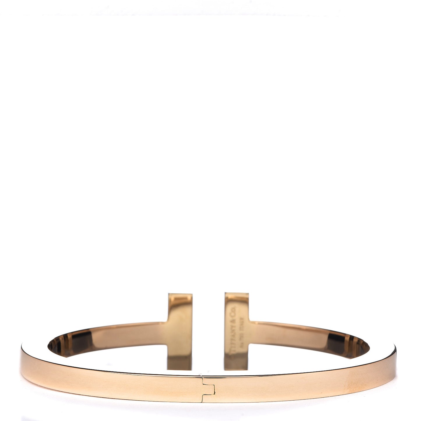 18K Yellow Gold Diamond T Square Pave Bracelet