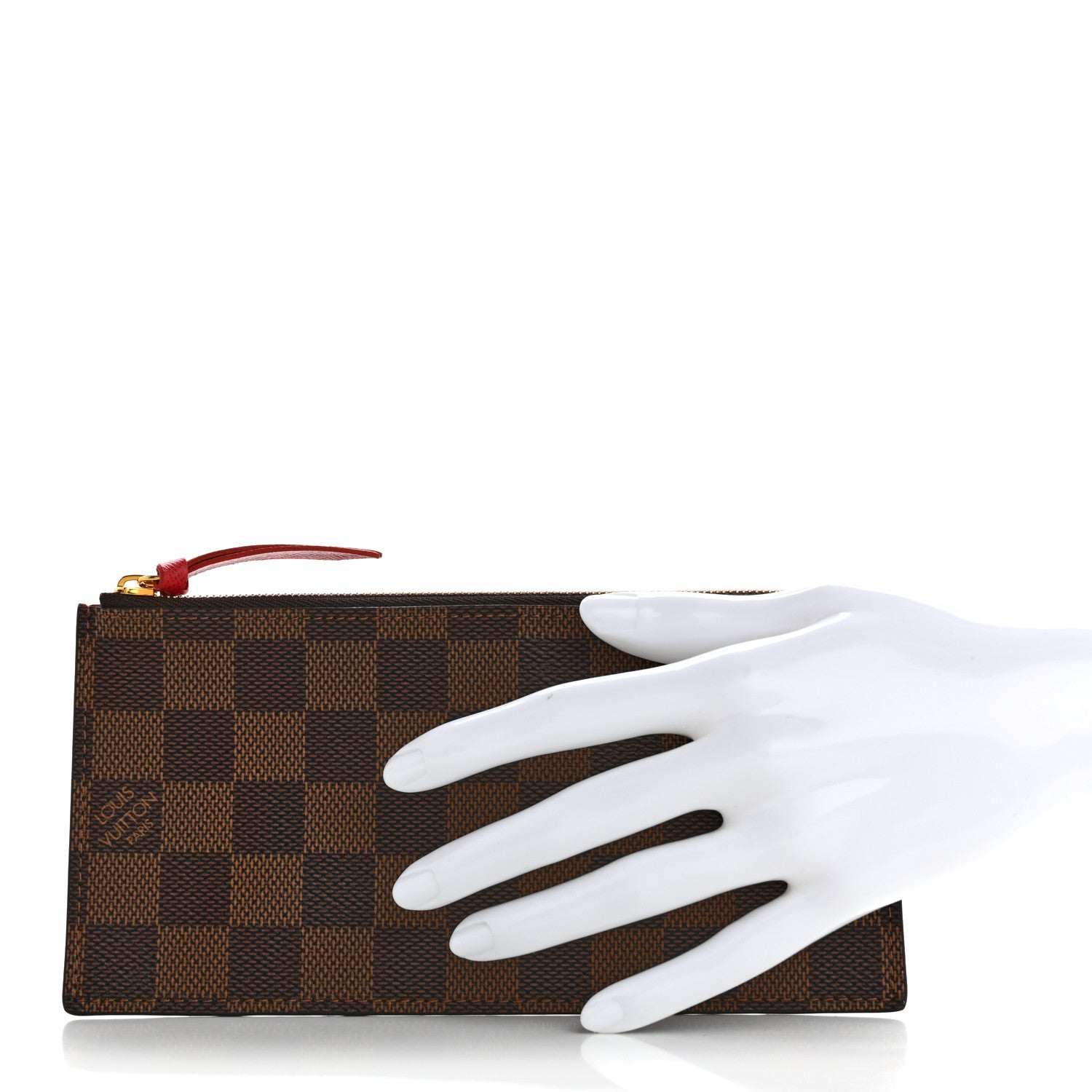 Louis Vuitton Damier Ebene Felicie Chain Wallet Zippered Insert 2 of 6