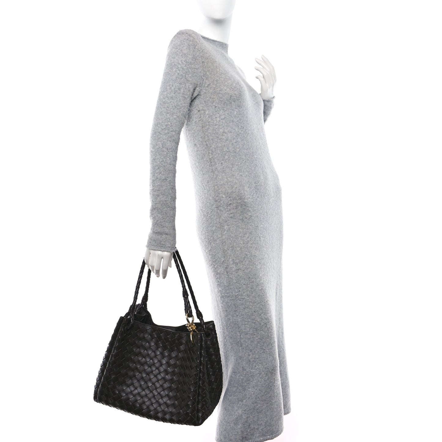 Nappa Intrecciato Large Andiamo Parachute Shoulder Bag Fondant