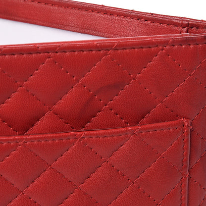 Chanel Lambskin Quilted Camellia Passport Holder Red 6 of 10