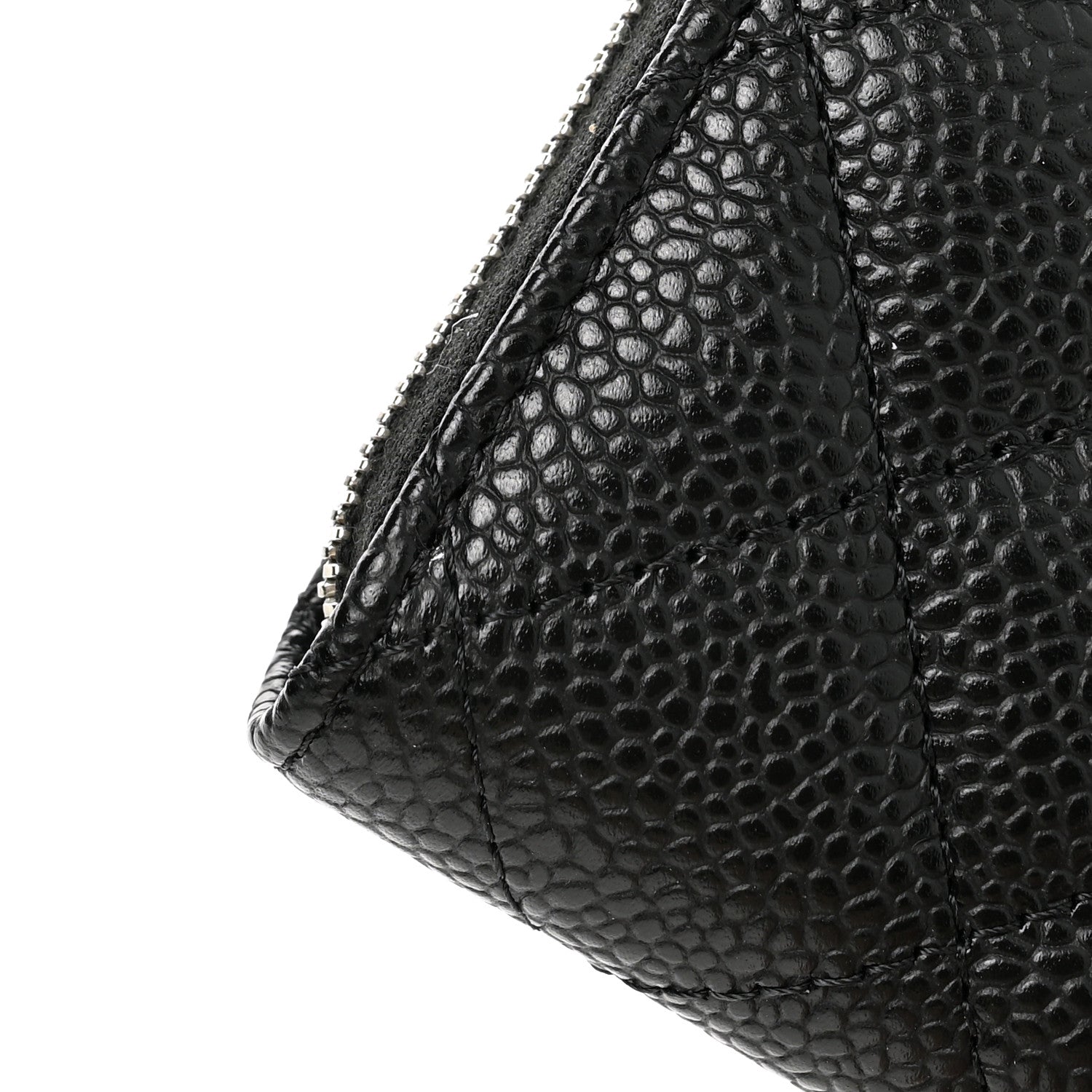 Chanel Caviar Quilted Zip Coin Purse Black 8 of 9