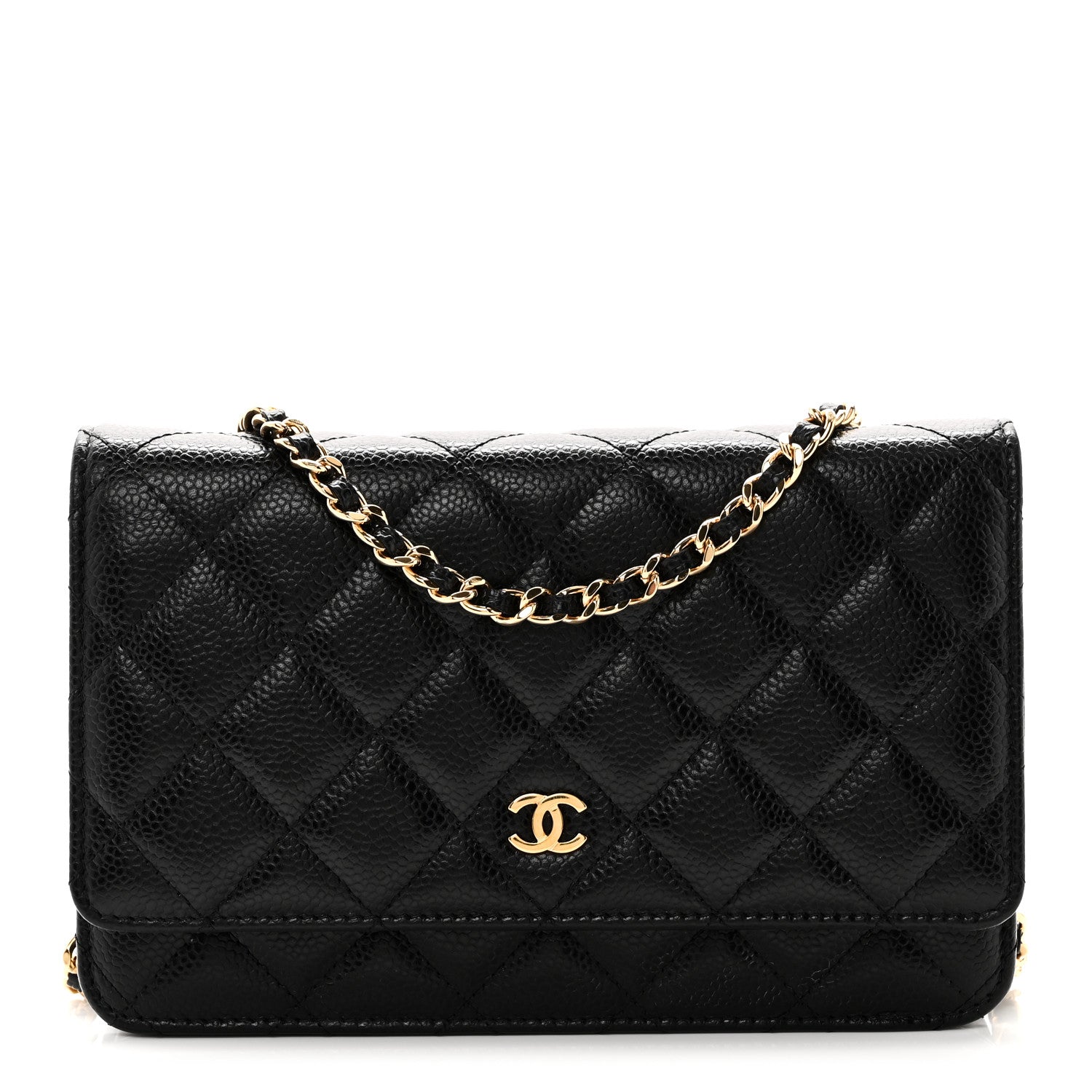 Chanel Caviar Quilted Wallet On Chain WOC Black 1 of 12